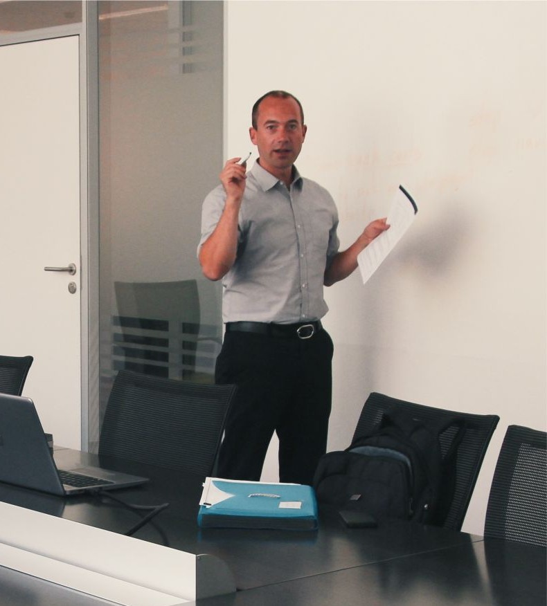 Ben Koper teaching in a corporate boardroom